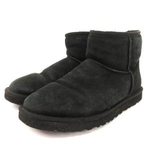 クラシック ミニ ムートンブーツ ショート ロゴ 5854 ネイビー USA8 靴 シューズ SMV