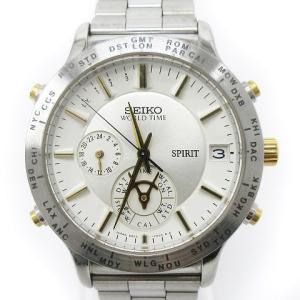 SPIRIT 腕時計 アナログ クオーツ ワールドタイム 6M15-7010 デイト シルバー系 SMV