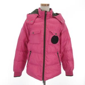 SPORT 3WAY ダウンジャケット 長袖 ベスト フード 刺繍 ロゴ ピンク L