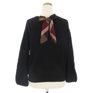 BLUE LABEL CRESTBRIDGE Vネッククレストブリッジチェックニット ブラック