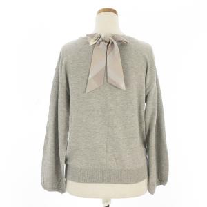 BLUE LABEL CRESTBRIDGE Vネッククレストブリッジチェックニット グレー