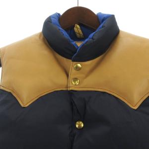 Rocky Mountain FeatherBed レザーヨーク切替ダウンベスト ブラック