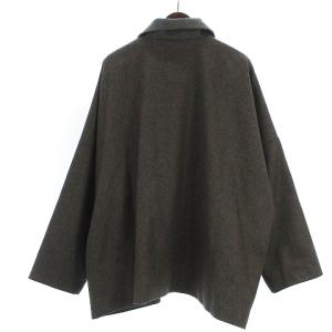 Dulcamara フラノダブルショートコート バイカラー 1 グレー ブラウン