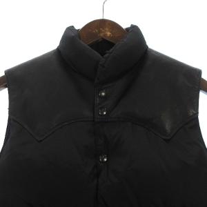Rocky Mountain FeatherBed Christy Vest ダウンベスト レザーヨーク 切替 450-492-01 ブラック 38