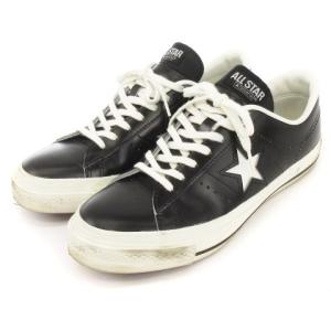CONVERSE オールスター ワンスター レザー スニーカー 日本製 ローカット ブラック ホワイト 7 靴 SMV