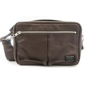 FREE STYLE ショルダーバッグ ジップ ブラウン