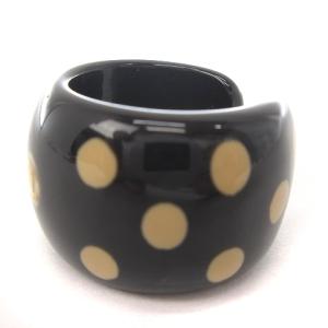 CHANEL ココマーク リング 指輪 ドット ブラック ゴールド ベージュ