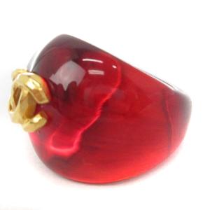 CHANEL ココマーク リング 指輪 レッド ゴールド