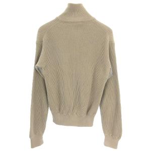 PRADA SPORT スタンドカラージップアップニットセーター 48 ベージュ