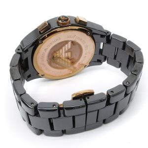 EMPORIO ARMANI 腕時計 アナログ クオーツ クロノグラフ セラミカ セラミック AR-1410 ブラック