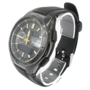 CASIO WAVE CEPTOR 腕時計 WVA-M650 アナデジ ソーラー ブラック系