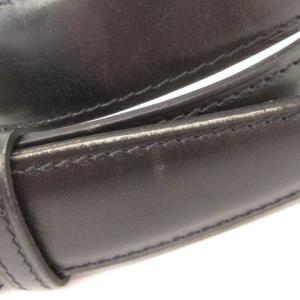 JOHN LOBB ベルト レザー スクエアバックル ゴールド金具 85 ブラック系