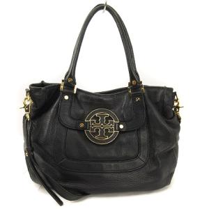 アマンダ トートバッグ ショルダー 2WAY レザー シボ革 黒