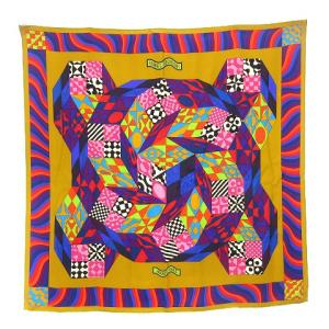 HERMES カレ90 BONNES VIBRATIONS 心地よい調和 スカーフ シルク マルチカラー
