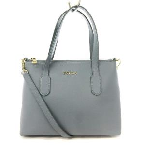 JILL アヴィオ ハンドバッグ 2way レザー ロゴ 水色