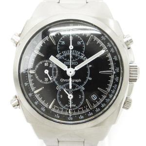 腕時計 アナログ クオーツ クロノグラフ 7T32-9000 シルバーカラー ブラック ジャンク