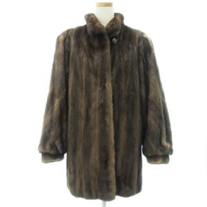 DERICA 銀サガ シェアードミンクファー ミディアムコート ブラウン系 アウター SMV