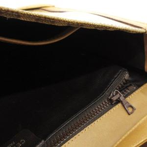 CELINE M04 ヴィンテージ マカダム柄 サコッシュバッグ ショルダー レザー PVC ベージュ AA SMV