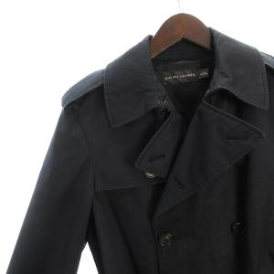 RALPH LAUREN トレンチコート ダブル ベルト付き フロントボタン コットン 紺 ネイビー S アウター SMV