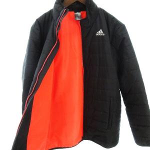 adidas パデットジャケット スタンドカラー 中綿 ジップアップ ロゴ S86891 ブラック M アウター SMV