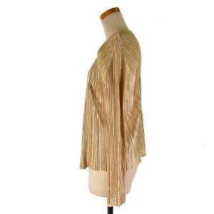 PLEATS PLEASE ISSEY MIYAKE カーディガン 長袖 Vネック プリーツ PP48-J0209 ベージュ 5
