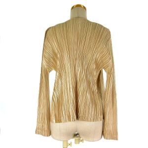 PLEATS PLEASE ISSEY MIYAKE カーディガン 長袖 Vネック プリーツ PP48-J0209 ベージュ 5