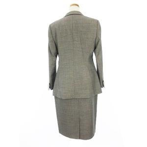 HUGO BOSS セットアップ スーツ ジャケット タイトスカート ひざ丈 ウール混 38 グレー SMV