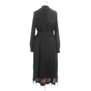 BLUE LABEL CRESTBRIDGE 20AW チェックレイヤードスカートセットアップ 38 黒 赤