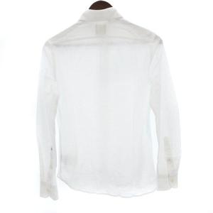 GUY ROVER 鹿の子 シャツ ホリゾンタル 長袖 コットン 白 ホワイト S SMV