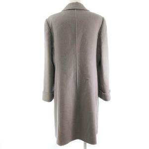 LEONARD FASHION ロングコート 裏地花柄 カシミヤ 11AR グレー