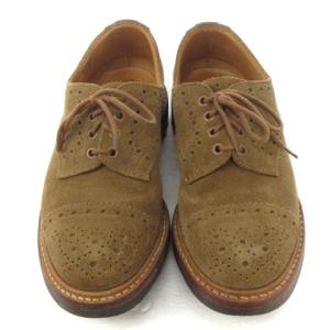 Tricker's 908893 M7047 GOOD YEAR ドレスシューズ ウイングチップ スエード 茶