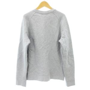 MSGM ロゴスウェット トレーナー 長袖 クルーネック 裏起毛 プリント グレー S SM0