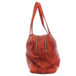 aniary ショルダーバッグ ボストン オールレザー レッド