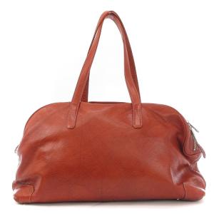 aniary ショルダーバッグ ボストン オールレザー レッド