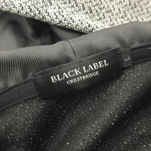 BLACK LABEL CRESTBRIDGE 19年製 パーカー ジップアップ フーディー リネン混 ロゴ ワンポイント グレー