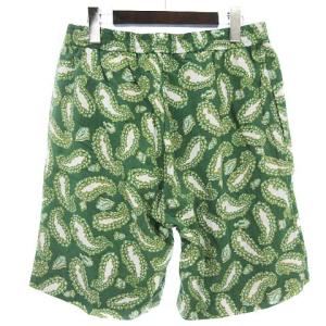 HAVERSACK ショートパンツ ハーフ イージー ペイズリー柄 シルク混 グリーン ホワイト L