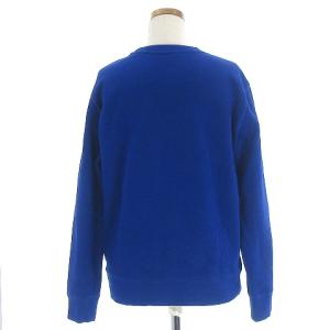 POLO RALPH LAUREN トレーナー スウェット 長袖 クルーネック プリント ロゴ 裏起毛 ビッグポニー コットン ブルー L SM0