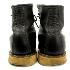RED WING 6 CLASSIC MOC ブーツ USA製 刺繍羽タグ レザー ブラック