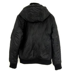 ALPHA INDUSTRIES HOODED RIB JACKET ミリタリージャケット ボンバー TA1170-001 ブラック
