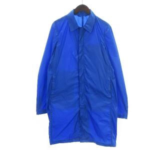 17SS ステンカラーコート ロング 長袖 無地 ナイロン SA07SS17 青 ブルー 46 SM0