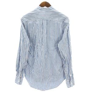 SHIPS GITMANBROS VINTAGE 別注 シャツ 長袖 バンドカラー ストライプ USA製