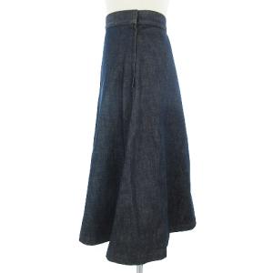 PRADA デニム スカート フレア ひざ丈 インディゴ