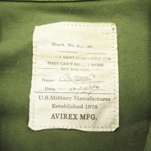 AVIREX M-65 フィールドジャケット プリント カーキ
