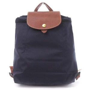 美品 ミニ リュック プリアージュ デイパック ナイロン 折りたたみ ロゴ 刻印 ワンポイント 1699089645 パープル