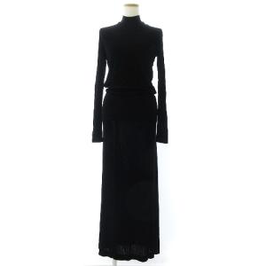 セットアップ ハイネック カットソー タイト スカート ロング ブラック L