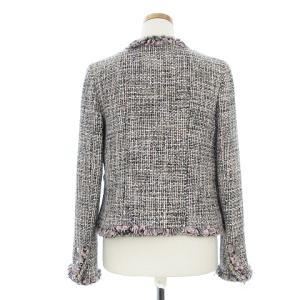 CHANEL 03AW ツイードジャケット スタッズボタン ココマーク P22295V13089 ピンク系 36