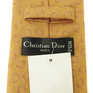 Christian Dior ネクタイ ワイドタイ シルク 総柄 マスタード