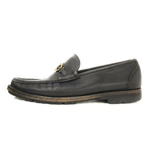 Salvatore Ferragamo ガンチーニ ローファー ビジネスシューズ スリッポン レザー ブラック