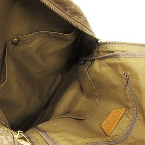 russet リュックサック バックパック 総柄 ナイロン レザー カーキブラウン