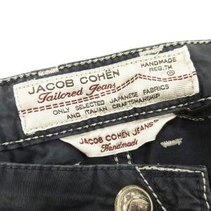 JACOB COHEN チノパン ハラコパッチ ボタンフライ コットン100% 無地 PW688 ネイビー 31